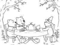 winnie the pooh thanksgiving coloring pages thumbnail