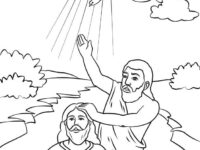 Baptism of Jesus coloring page Baptism of Jesus coloring page
