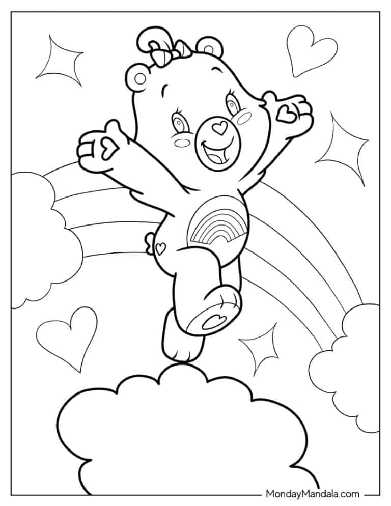 Coloring Page Of Cheer Care Bear Leaping In Joy 768x994 1 Coloring Page Of Cheer Care Bear Leaping In Joy 768x994 1