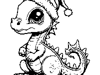 Cute Christmas Dragon Coloring Page 94844292 1 1