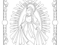 Immaculate Conception Coloring Page 1 scaled