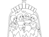 Shadrach Meshach and Abednego Coloring Sheet