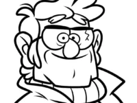 TRENDY UNCLE BIRTHDAY COLORING PRINTABLE PAGE