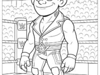 WWE The American Nightmare Cody Rhodes Coloring Page pdf 791×1024