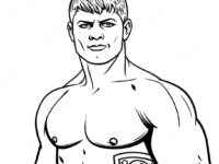cody rhodes coloring page 9110 7229