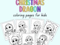 free printable Christmas dragon coloring pages