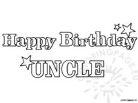 happy birthday uncle coloring page