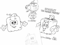 spookley the square pumpkin coloring page 2