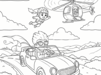 wobbly life air and road coloring page