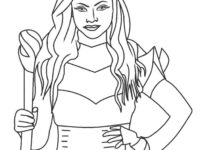 Descendants 3 Coloring Pages Audrey 724×1024 1