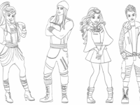 Descendants Coloring Page Printable