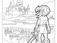 Link Standing In Front Of Hyrule Castle Coloring Page 1582×2048