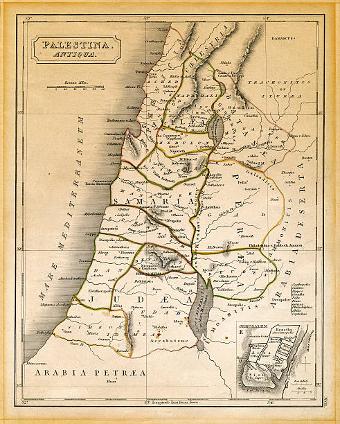 ancient palestine map printed 1845 ancient palestine map printed 1845