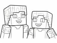 coloring page mikey and jj minecraft coloring pages 1762504328 768×538 1