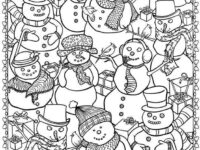 difficult christmas coloring pages for adults 3