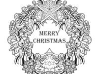 hand drawn merry christmas frame zentangle style 194935 472