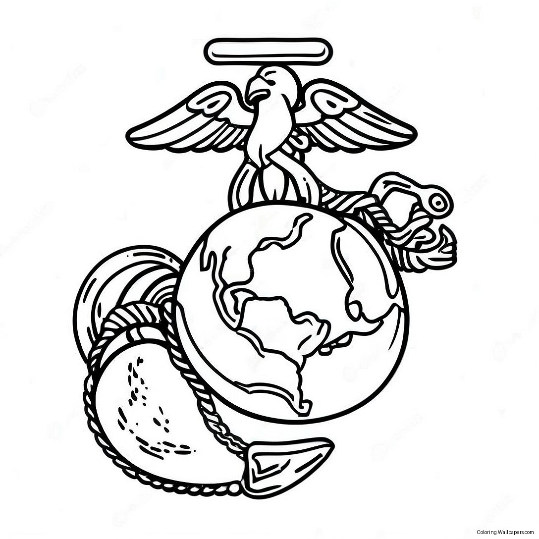 marine corps logo coloring page 24172 19090