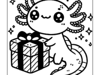 Christmas Axolotl Coloring Page 02.webp