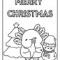 Christmas Axolotl Coloring Page 1