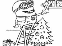 FunnyMinionsprintablecoloringbookmerryChristmastreetopdecoratingcuteholyangleornament