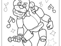 Golden Freddy Coloring Page For Kids