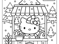 Hello Kitty selling candy canes in the snow coloring page.jpg