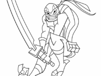 Rise of Teenage Mutant Ninja Turtles Coloring Pages Leonardo