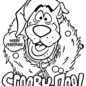 Scooby doo christmas coloring page