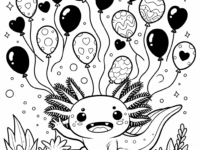 axolotls balloon adventure in the garden