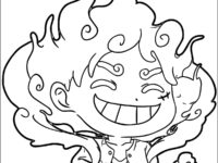 chibi luffy gear 5 coloring