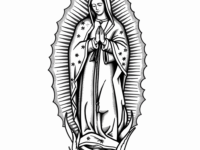 classic our lady of guadalupe coloring pages 1