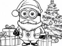 coloriage minions noel 413