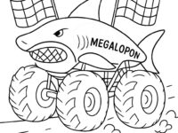 coloriage monster truck megalodon 993