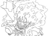 luffy gear 5 fighting coloring