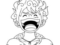luffy gear 5 laughing coloring