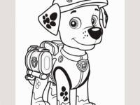 marshall and his firefighting gear coloring pages 2