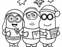 minions singing christmas carols coloring page 138237 69626