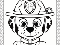 printable paw patrol marshall head coloring page