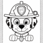 printable paw patrol marshall head coloring page