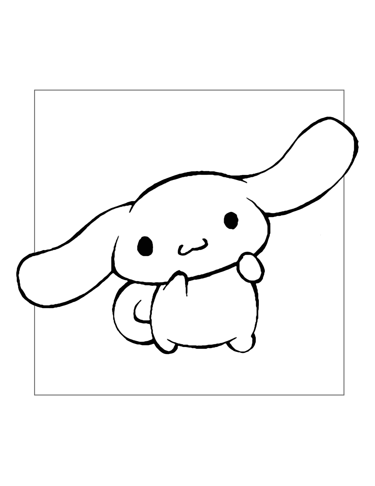 Cute Cinnamoroll Coloring Page