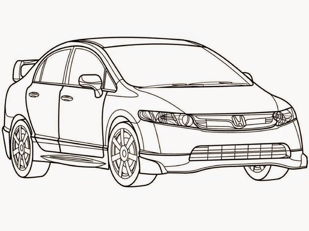 Honda Civic Mugen Coloring Pages