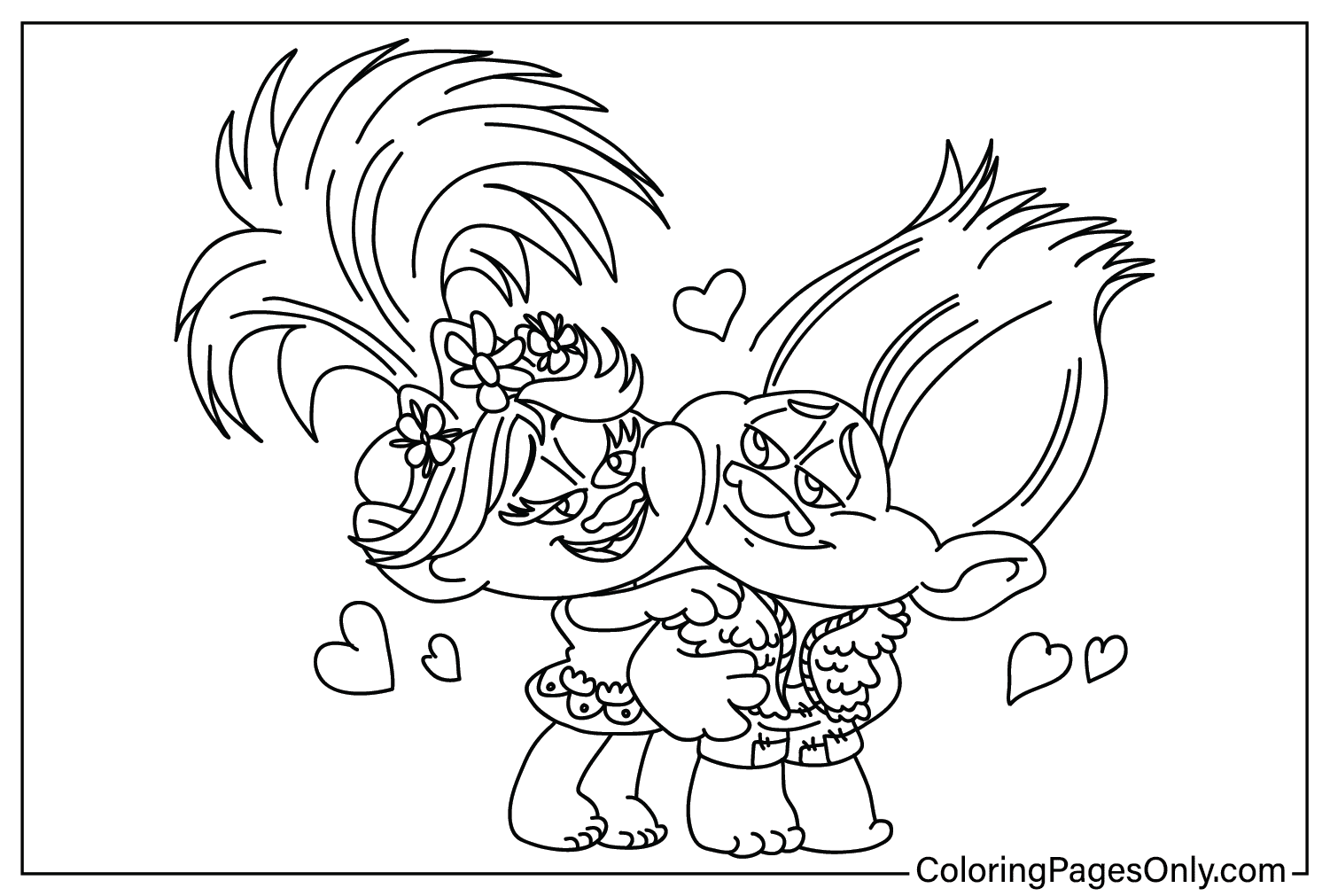 Trolls Band Together Coloring Page