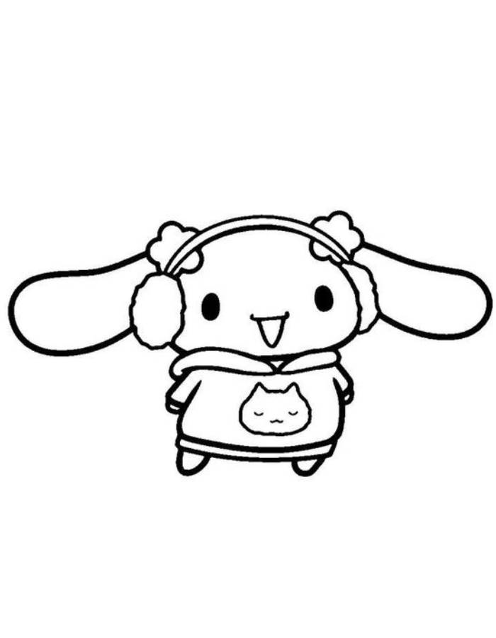 cute cinnamoroll coloring page