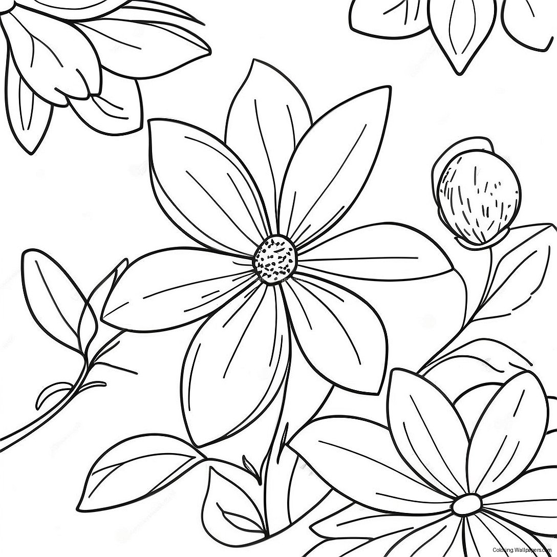 delicate orange blossom coloring page 38324 30321