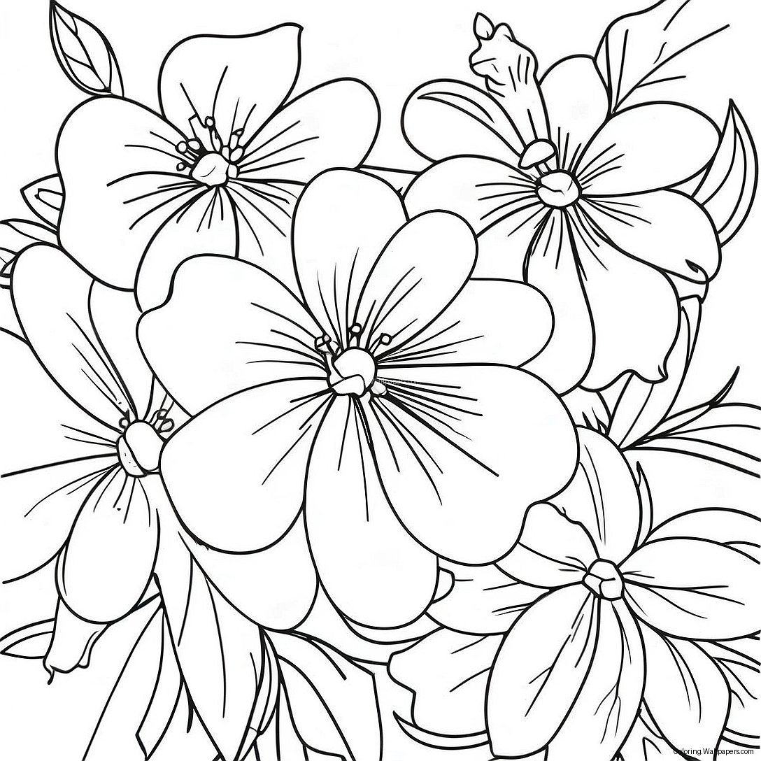 delicate orange blossom coloring page 38324 30323