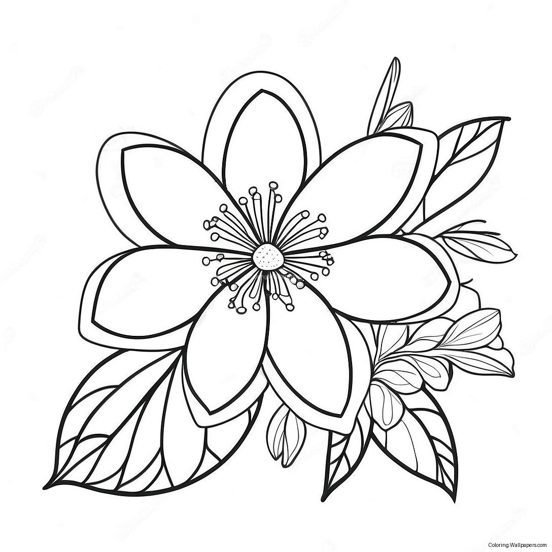 delicate orange blossom coloring page 38324 30324