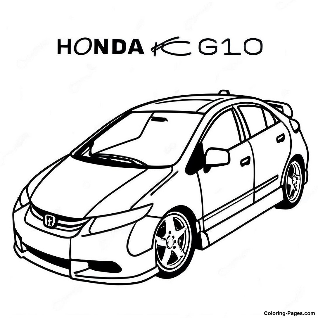 honda civic coloring page 104430 42236