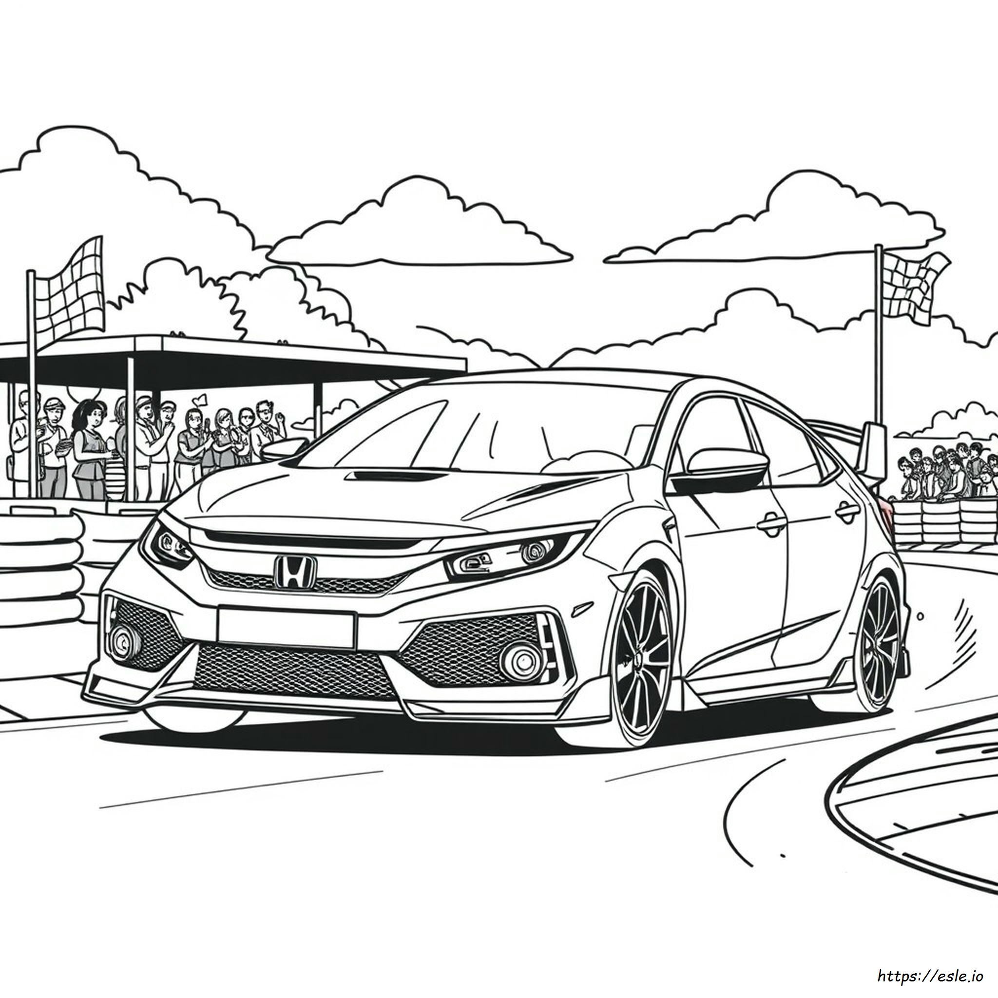 honda civic type r coloring pages