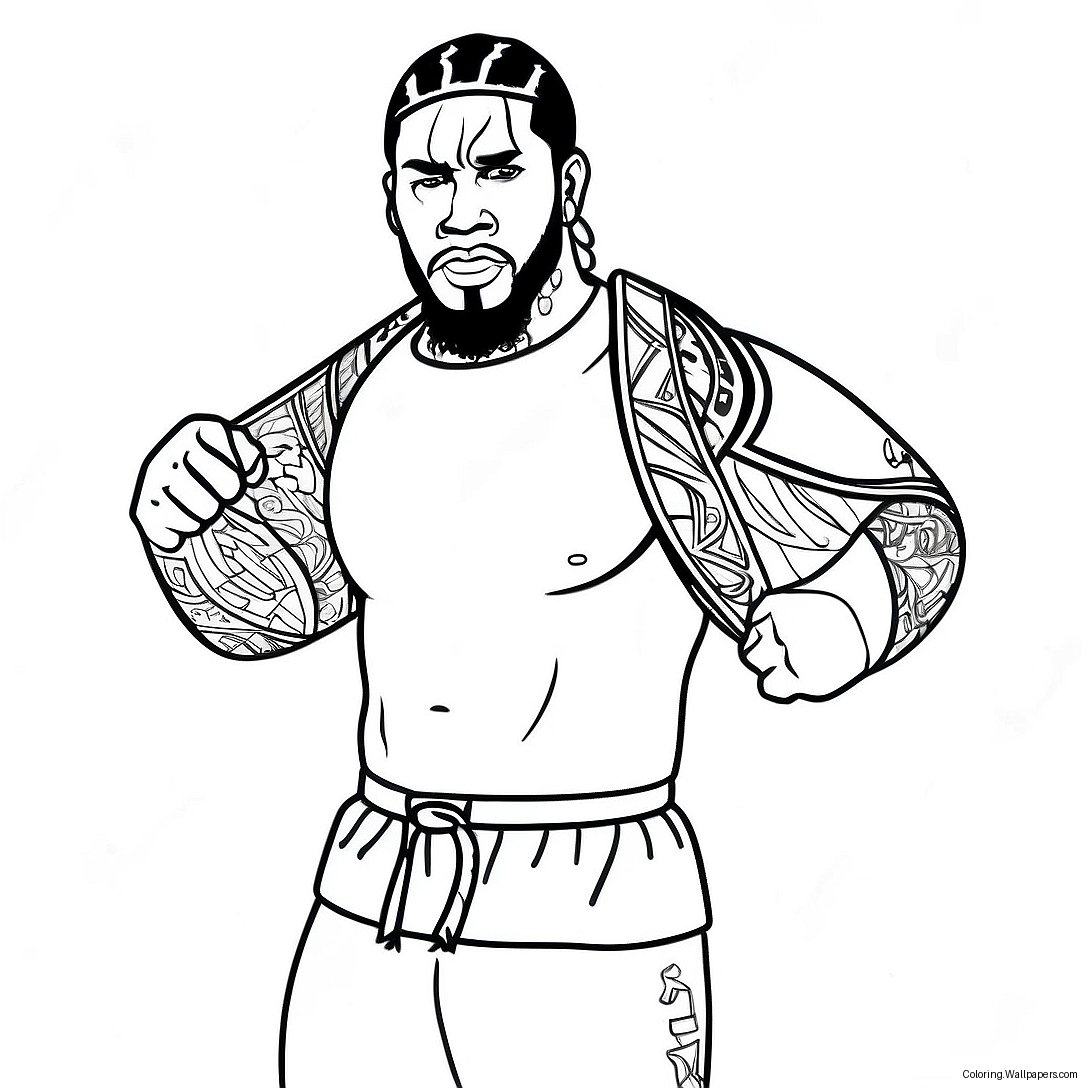 jey uso in action coloring page 36314 28735 jey uso in action coloring page 36314 28735