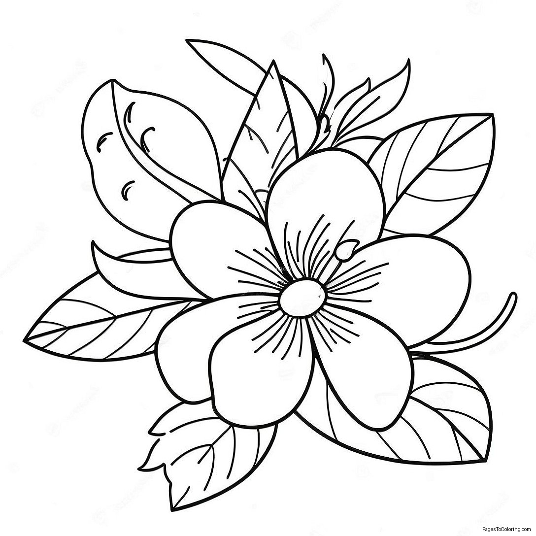 orange blossom coloring page 38322 30816